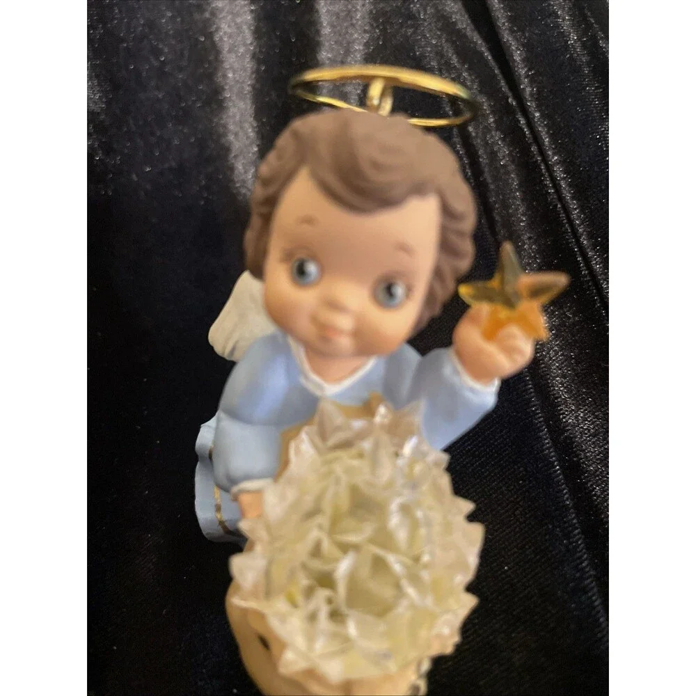 1990 Hallmark Keepsake Ornament Magic Light Up Starlight Angel Holiday Christmas